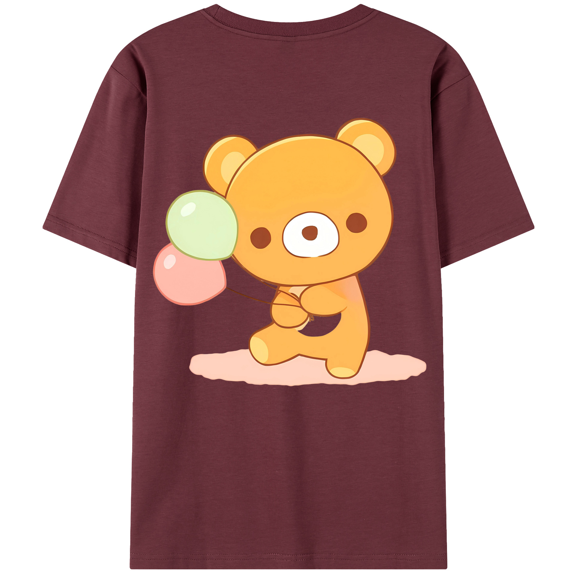 （画像用） リラックマ リラックマ キイロイトリ Rilakkuma Korilakkuma Kiiroitori 綿100％半袖Tシャツ（背面プリント）